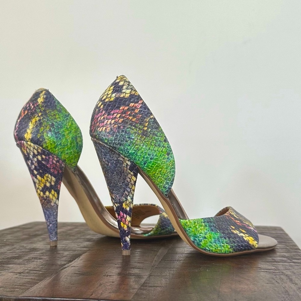 Multi Color Metallic Heels